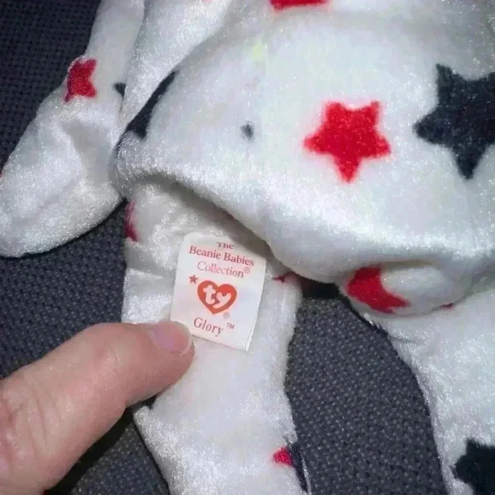 Ty Beanie Baby “Glory” Plush Stuffed Animal Red,white,blue/P.E. Pellets, China,